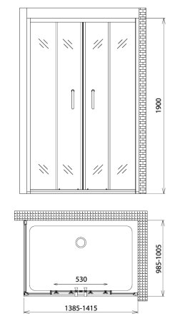 Душевой уголок Gemy Victoria S30192E-A100 