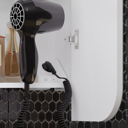 Зеркальный шкаф Opadiris Элеганс 70 00-00006755 с подсветкой Белый матовый 