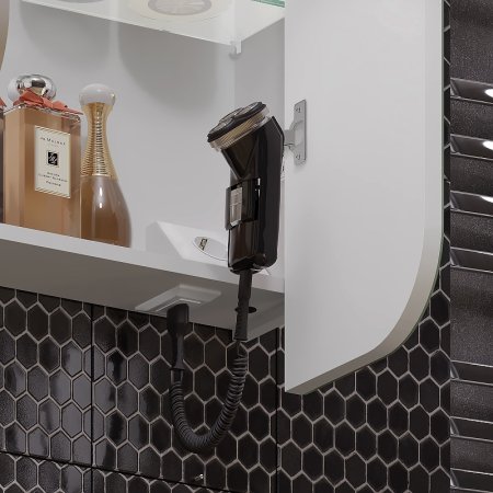 Зеркальный шкаф Opadiris Элеганс 70 00-00006755 с подсветкой Белый матовый 