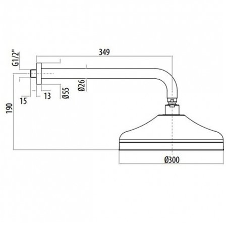 Верхний душ Gattoni Programma Doccia SFPCL30D0 Золото 24 карат 