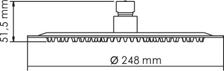 Верхний душ WasserKRAFT Wern A121 