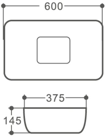 Раковина-чаша Orange 60 B07-600W Белая глянцевая 