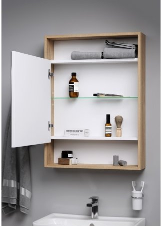 Зеркальный шкаф Aqwella Сити 50 SIT0405DK Дуб канадский 