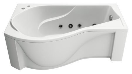 Акриловая ванна Bas Капри 170x80 см L с гидромассажем 