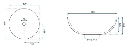 Раковина 39х39 см Rea Elita REA-U6658 