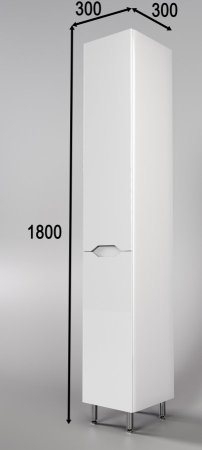 Колонна универсальная "Марелла" с корзиной, Люкс антискрейтч белый глянец, PLUS 