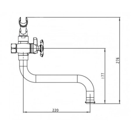 Смеситель для ванны Kaiser Carlson Lux 11255 универсальный Хром 