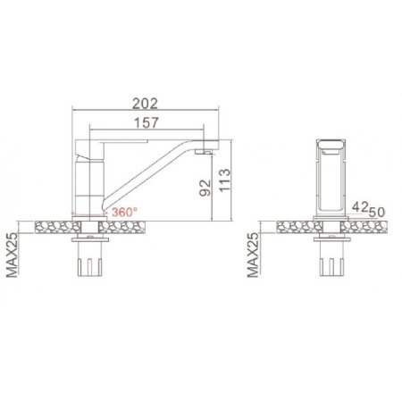 Смеситель для раковины Landberg LB-5201 Хром 