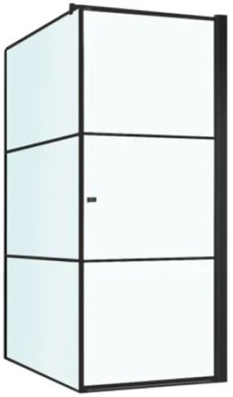 Душевой уголок Berges Dark 90х90 061020R профиль Черный матовый стекло прозрачное 