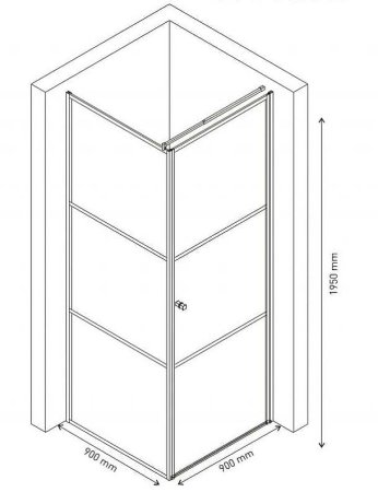 Душевой уголок Berges Dark 90х90 061020R профиль Черный матовый стекло прозрачное 