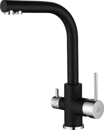 Смеситель для кухонной мойки Paulmark Essen Es213011-308 , черный 