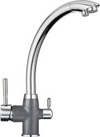 Смеситель Granula GR-3167 для кухонной мойки, графит