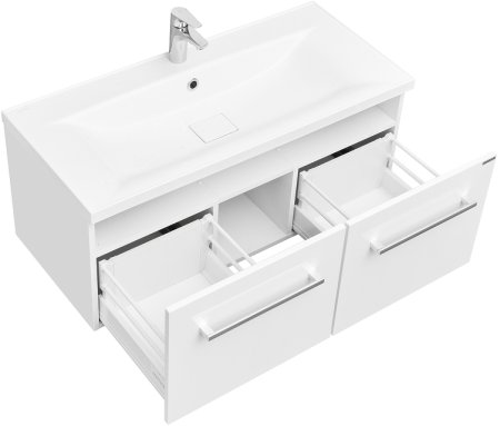 Тумба под раковину Aquaton Мадрид 100 М 1A128001MA010 подвесная Белая 