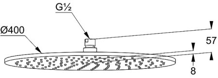 Верхний душ Kludi A-Qa 6434087-00 Черный матовый Хром 