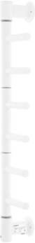 Полотенцесушитель электрический узкий поворотный Energy I chrome G3DK, белый матовый, скрытое/наружное подключение, 740мм х 135мм 