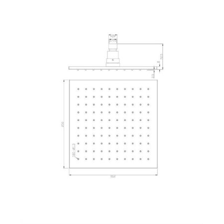 Верхний душ Omnires Slimline Air WGA225CR 