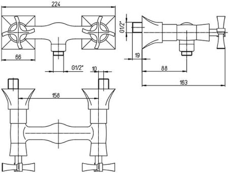 Смеситель для душа Paini Elix 85CR511LMKM Хром 
