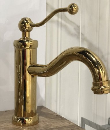 Смеситель для раковины Paini Duomo 88OP211 Золото PVD 