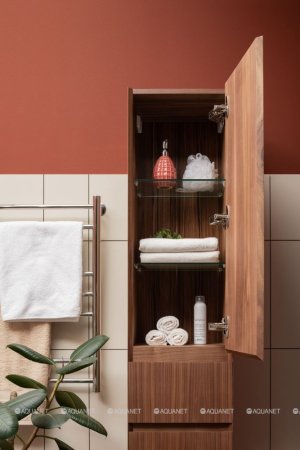 Шкаф-пенал для ванной Aquanet Нью-Йорк 35 орех 