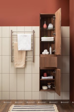 Шкаф-пенал для ванной Aquanet Нью-Йорк 35 орех 
