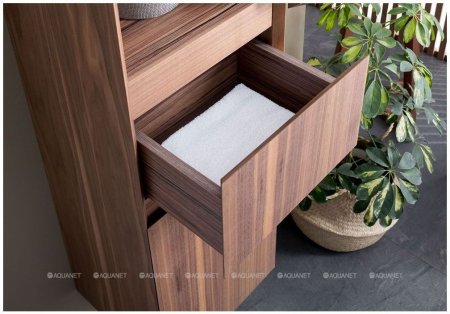 Шкаф-пенал для ванной Aquanet Нью-Йорк 35 орех 