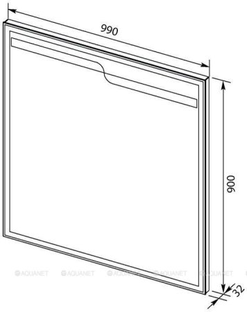 Зеркало Aquanet Модена 100 белый 