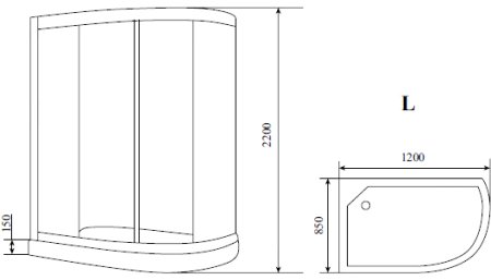 Душевая кабина Timo Standart T-1102 L 