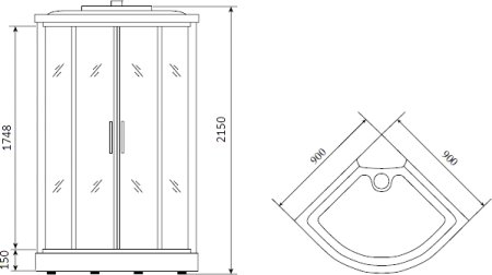 Душевая кабина Timo Eco TE-0709 