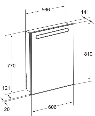 Зеркальный шкаф Roca Victoria Nord 60 ZRU9000030 с подсветкой Белый 