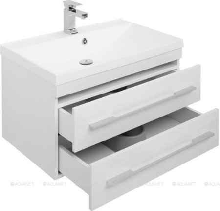Тумба с раковиной Aquanet Нота 75 белый 