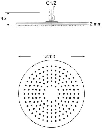 Верхний душ Migliore Rimini 29658 Хром 