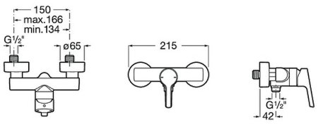 Смеситель для душа Roca Malva 5A213BC0M Хром 