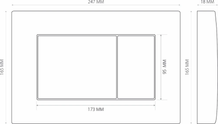 Система инсталляции для унитазов Berges Wasserhaus Atom 410 кнопка хром 
