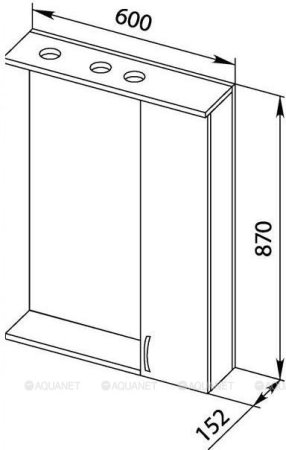 Зеркало-шкаф Aquanet Донна 60 венге 