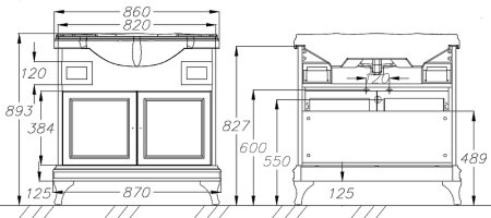 Тумба под раковину Opadiris Борджи 85 00-00003197 Слоновая кость 