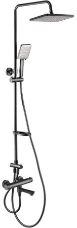 Душевая система Swedbe Hermes 5115B с термостатом Черная матовая 