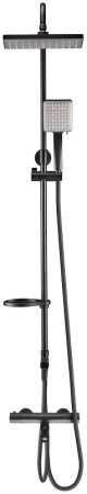 Душевая система Swedbe Hermes 5115B с термостатом Черная матовая 