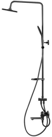 Душевая система Swedbe Hermes 5115B с термостатом Черная матовая 