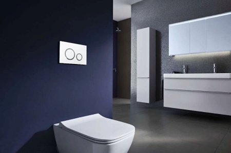 Клавиша смыва Azario AZ-8200-0045 Белая Хром 