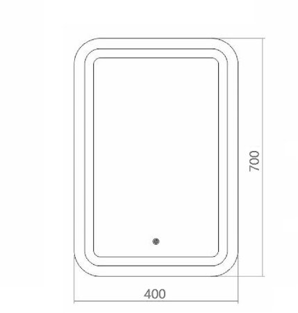 Зеркало Azario Мальта 40 ФР-00001372 с подсветкой с сенсорным выключателем 