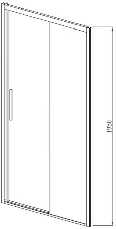 Душевая дверь Vincea Soft 100 VDS-3SO100CL профиль Хром стекло прозрачное 