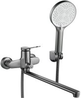 Смеситель для ванны Shevanik S6222T, оружейная сталь