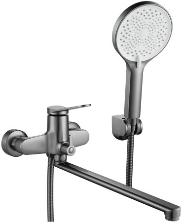 Смеситель для ванны Shevanik S6222T, оружейная сталь 