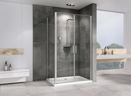 Душевой уголок Abber Sonnenstrand 100x75 AG04100C-S75 профиль Хром стекло прозрачное 