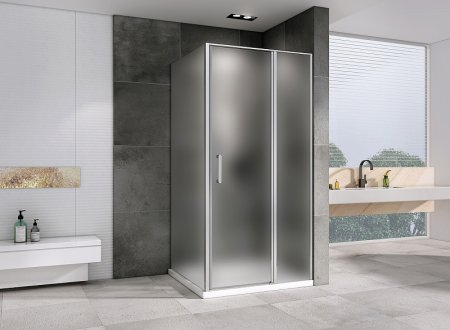 Душевой уголок Abber Sonnenstrand 110x100 AG04110MS-S100M профиль Хром стекло матовое 