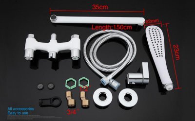 Смеситель для ванной Gappo G2249 Белый / Хром 