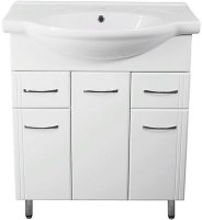 Тумба под раковину Style Line Эко Стандарт 26 Байкал 75 ЛС-00002286 Белый глянец