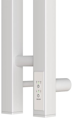 Электрический полотенцесушитель Point Гермес PN13812W П3 80x1200 диммер справа Белый 