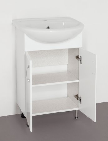 Тумба под раковину Style Line Эко Стандарт 9 Уют 55 Белый глянец 