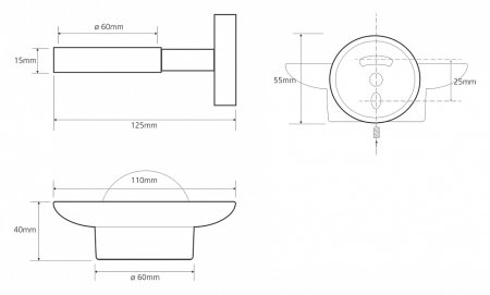 Мыльница Bemeta Omega 104108042 